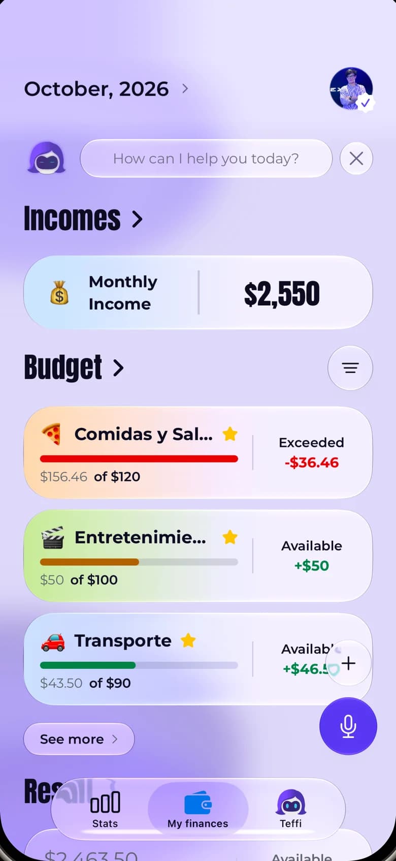 Teffi en tema claro
